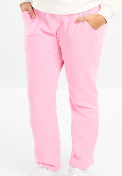 Pink Love Story Rhinestone Sweatpants – GlitterStarz, Inc.