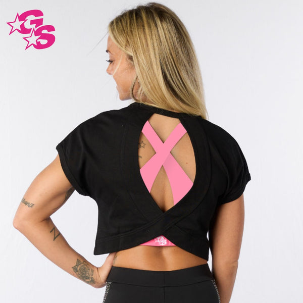 glitter cropped tee – YZ