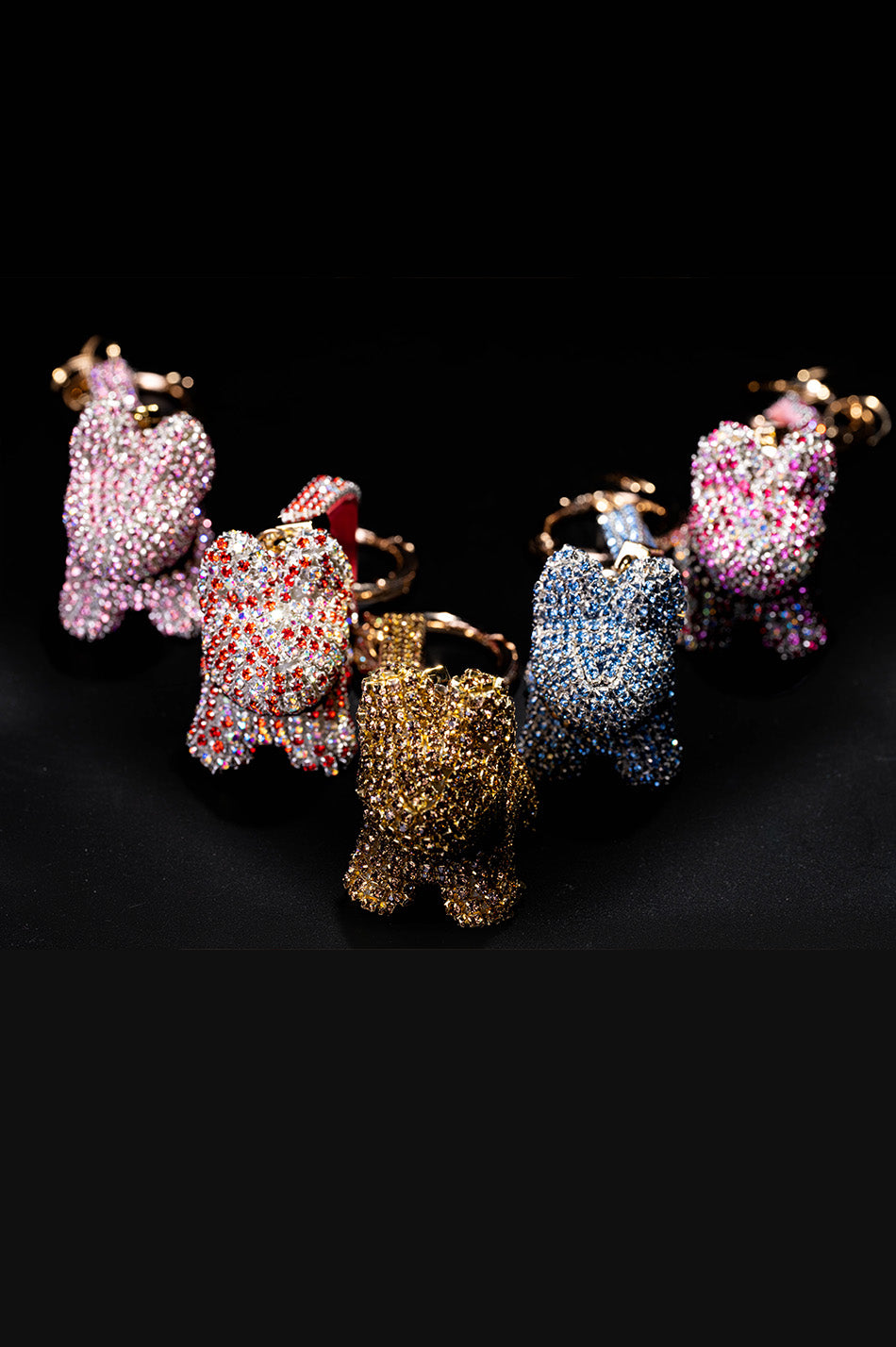 Rhinestone Dog Keychain - GlitterStarz Glitter Collection - G28