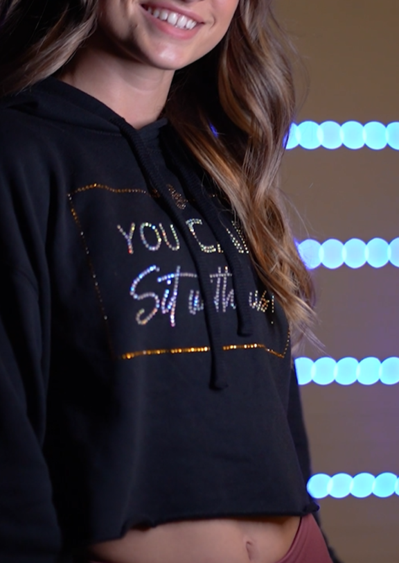 "You Can Sit With Us" - Crop Hoodie