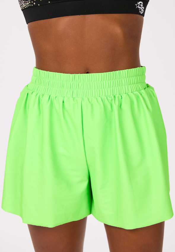 Neon Lime Green Sour Patch Fly Shorts