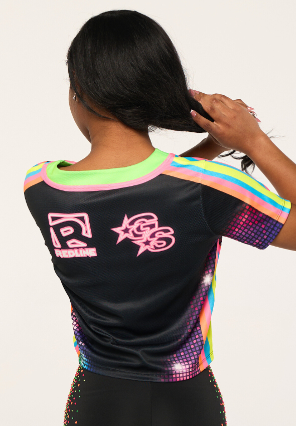 Exclusive Frisco Cropped Football Jersey - Redline Glow Tour