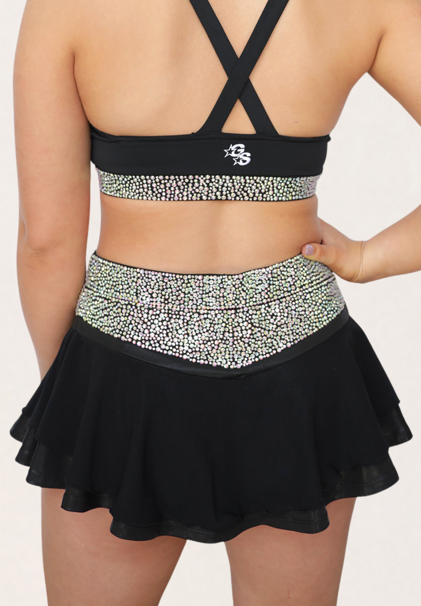 Midnight Encrusted Pattern Bra