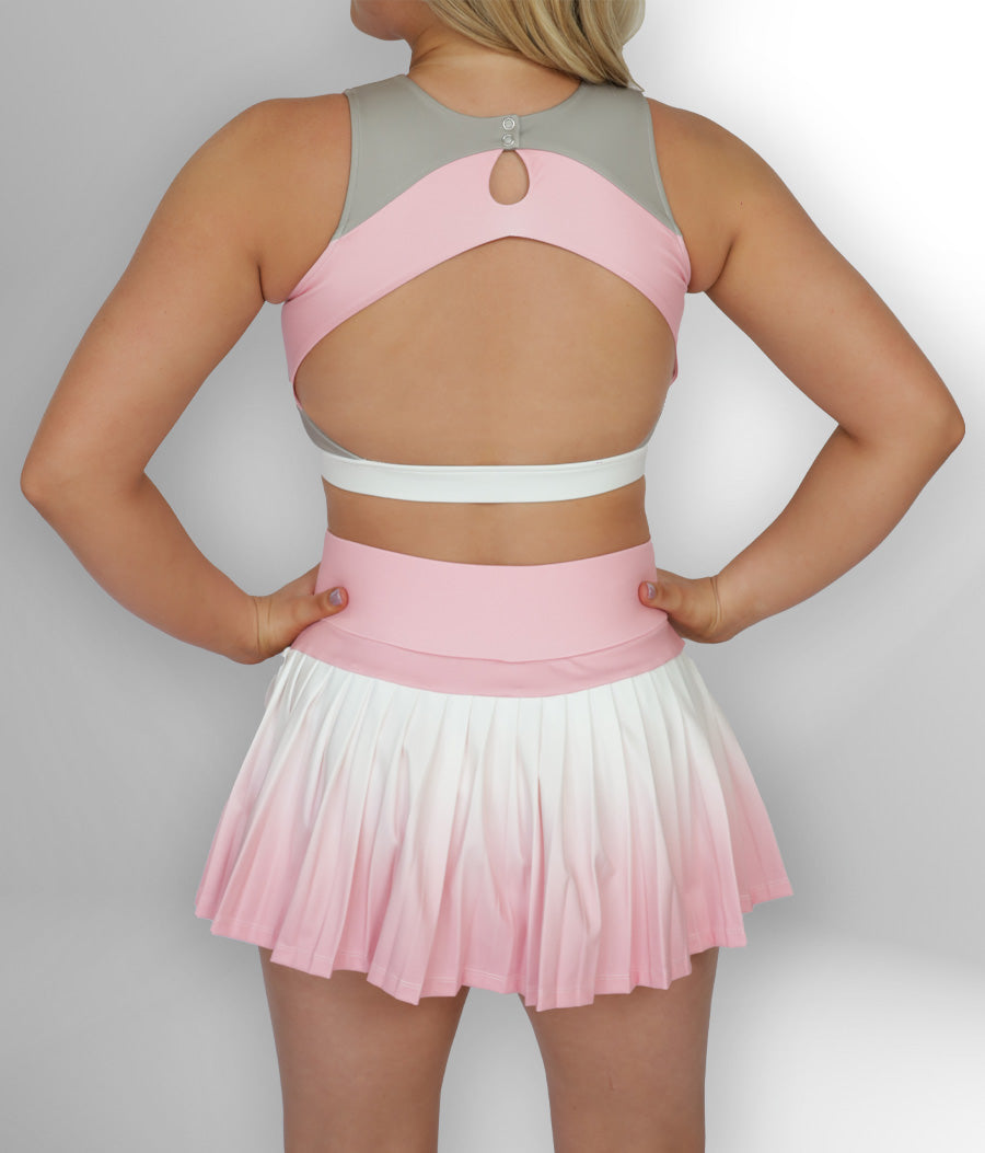Custom Bra Peach & Taupe with Back Opening -  Peony - 757K