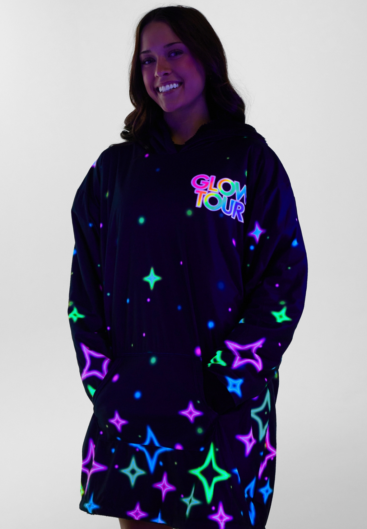 Neon Sparkles SnugBug Pullover - Deep South Glow Tour