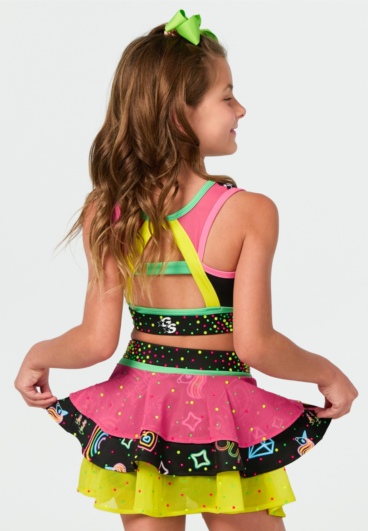 Neon Glow Unicorn Sports Bra - Deep South Glow Tour