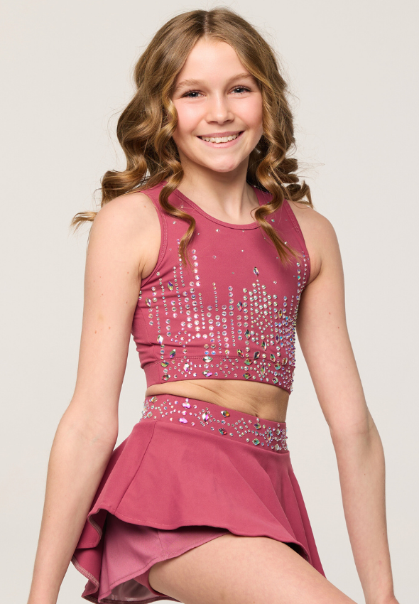 Soft Cherry Mesh Tie Back Midi Tank