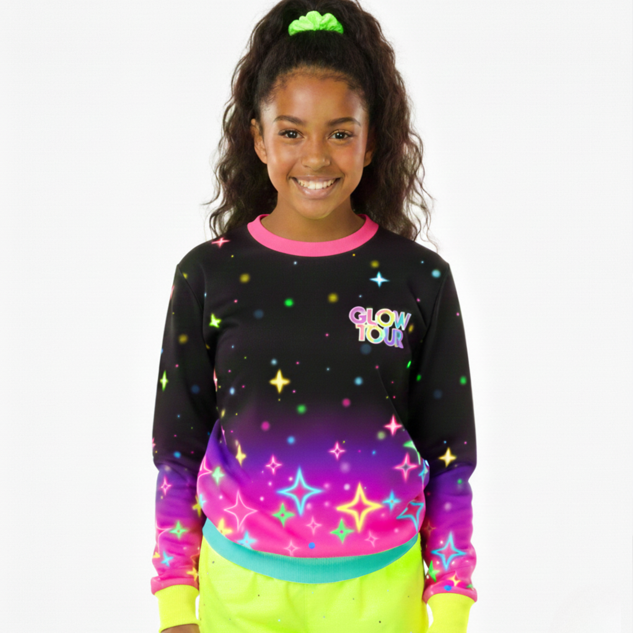 Neon Sparkles Crewneck Sweatshirt - Deep South Glow Tour PRESALE