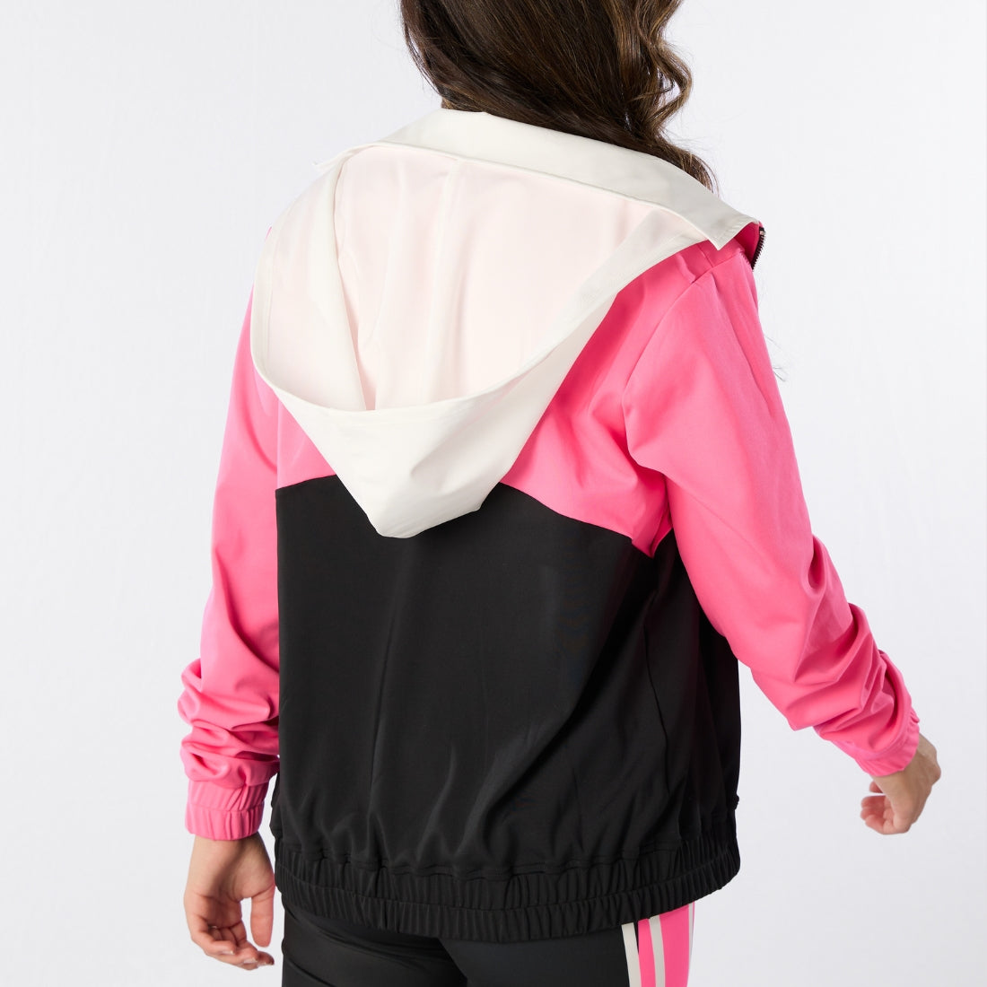 Colorblock Hooded Jacket with Side Pockets