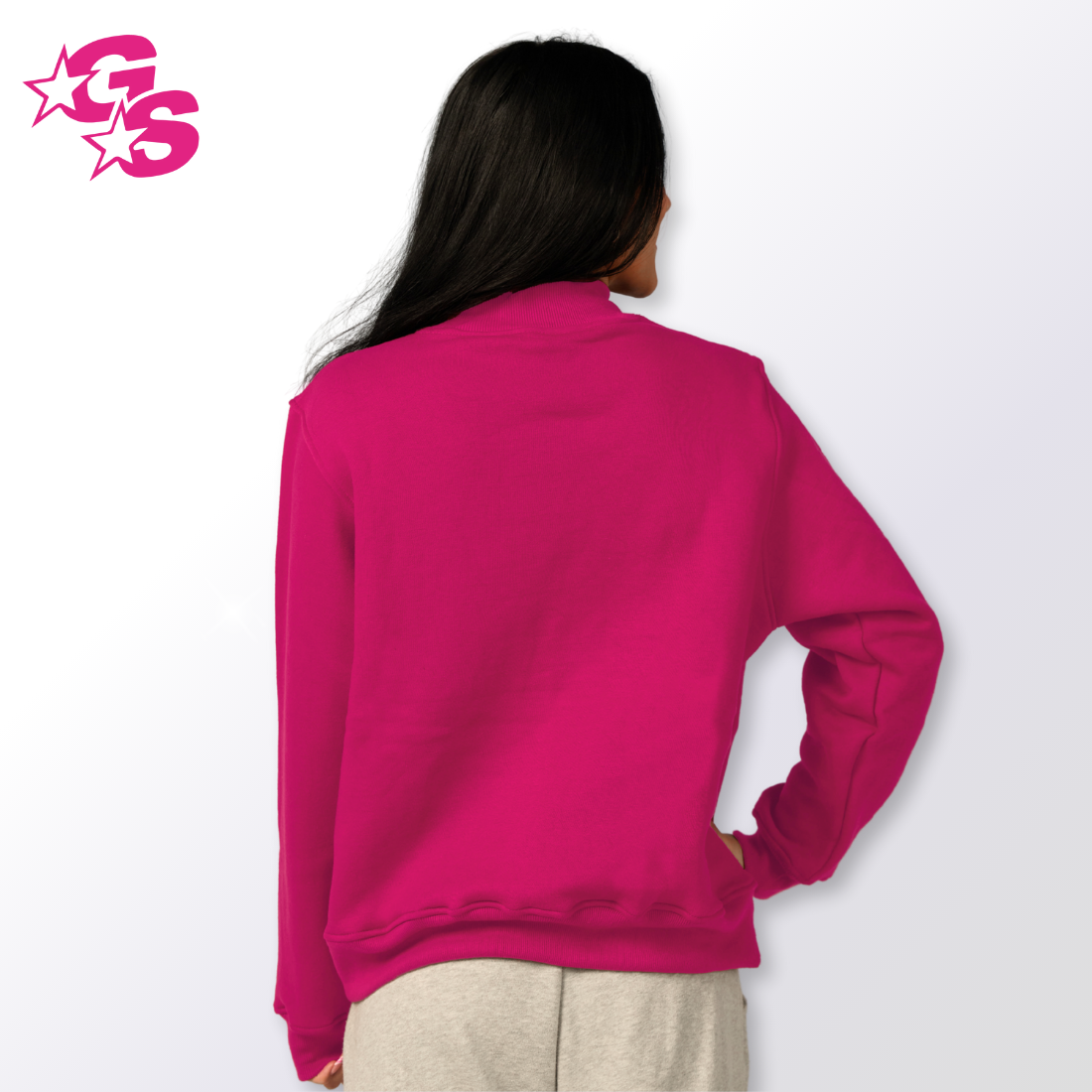 MockNeck Sweatshirt with Embossed Logo