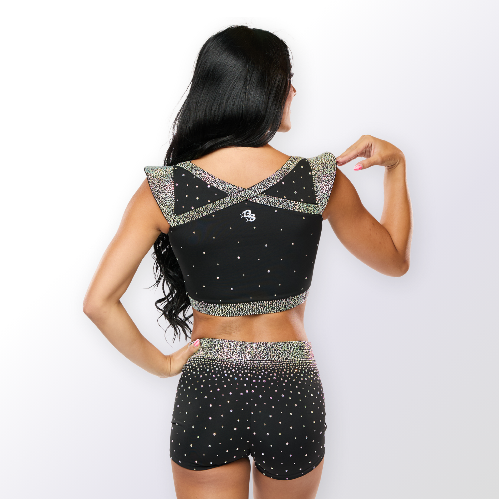 Custom Uniform with Shoulder Wing Accent, V-Up Crop Band, and V-Waist Short