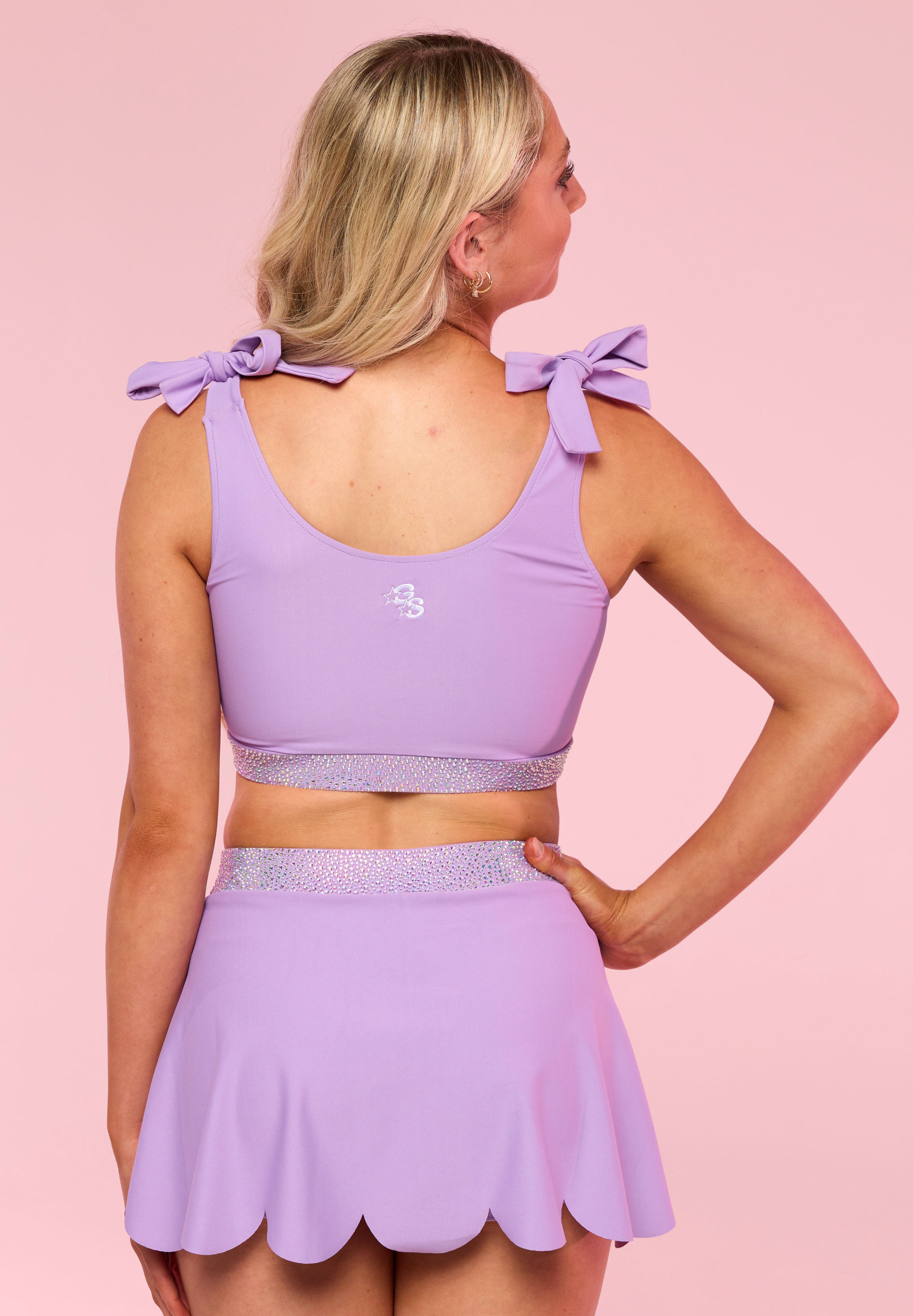 Violet Comfy Club Rhinestone Sashay Bra