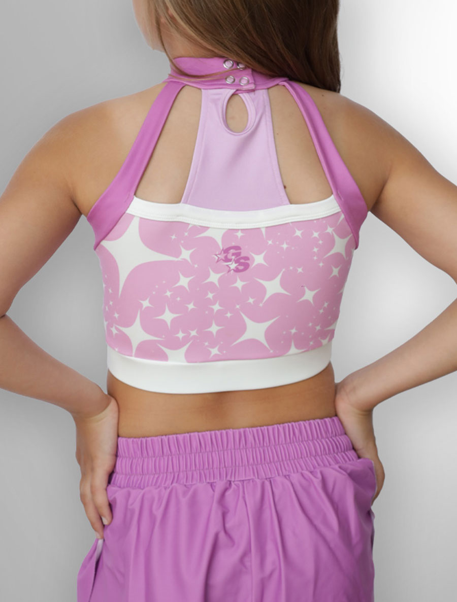 Magenta Pink Sparkle Bella Bra - Sublimated - Wisteria - 757D