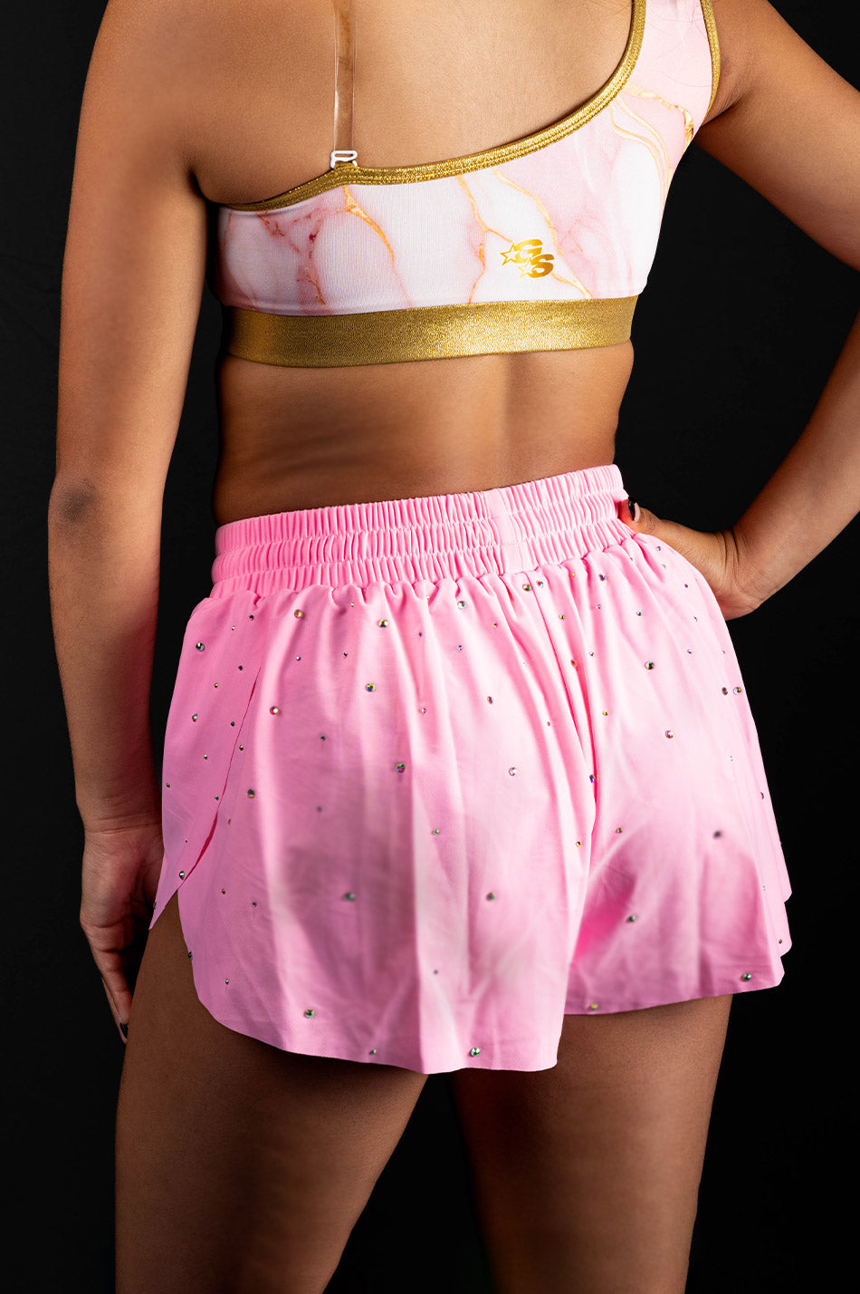Pink Fly shorts with Gold Spanx - C16