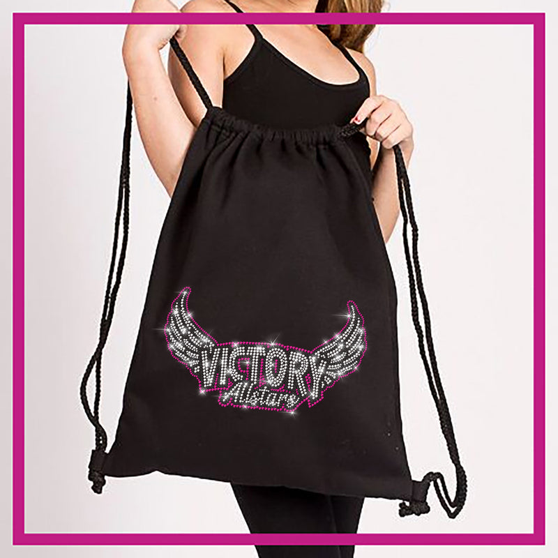 Standard Cinch Bag with Large Rhinestone Logo