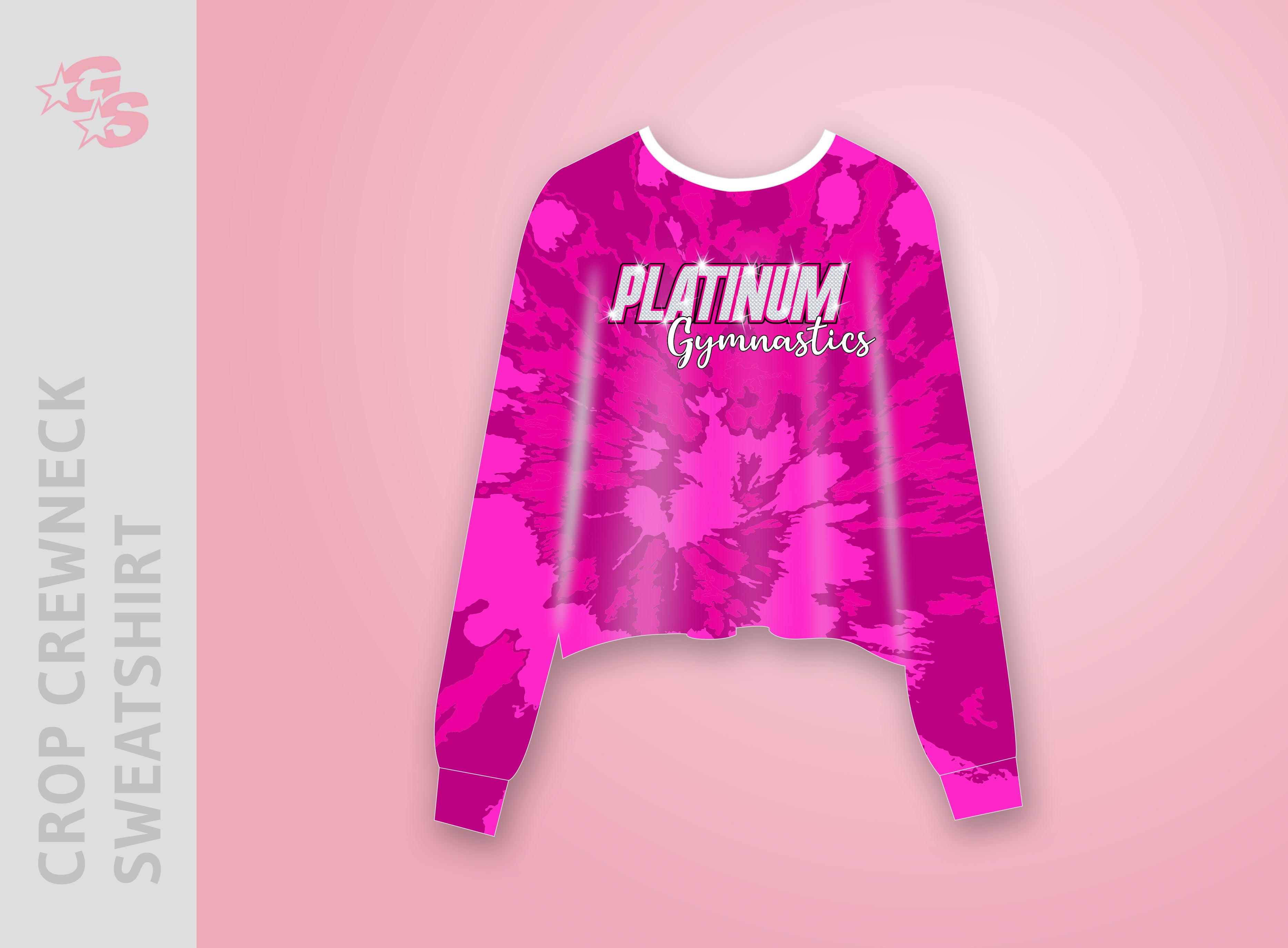 Platinum Gymnastics Crop Crewneck Sweatshirt