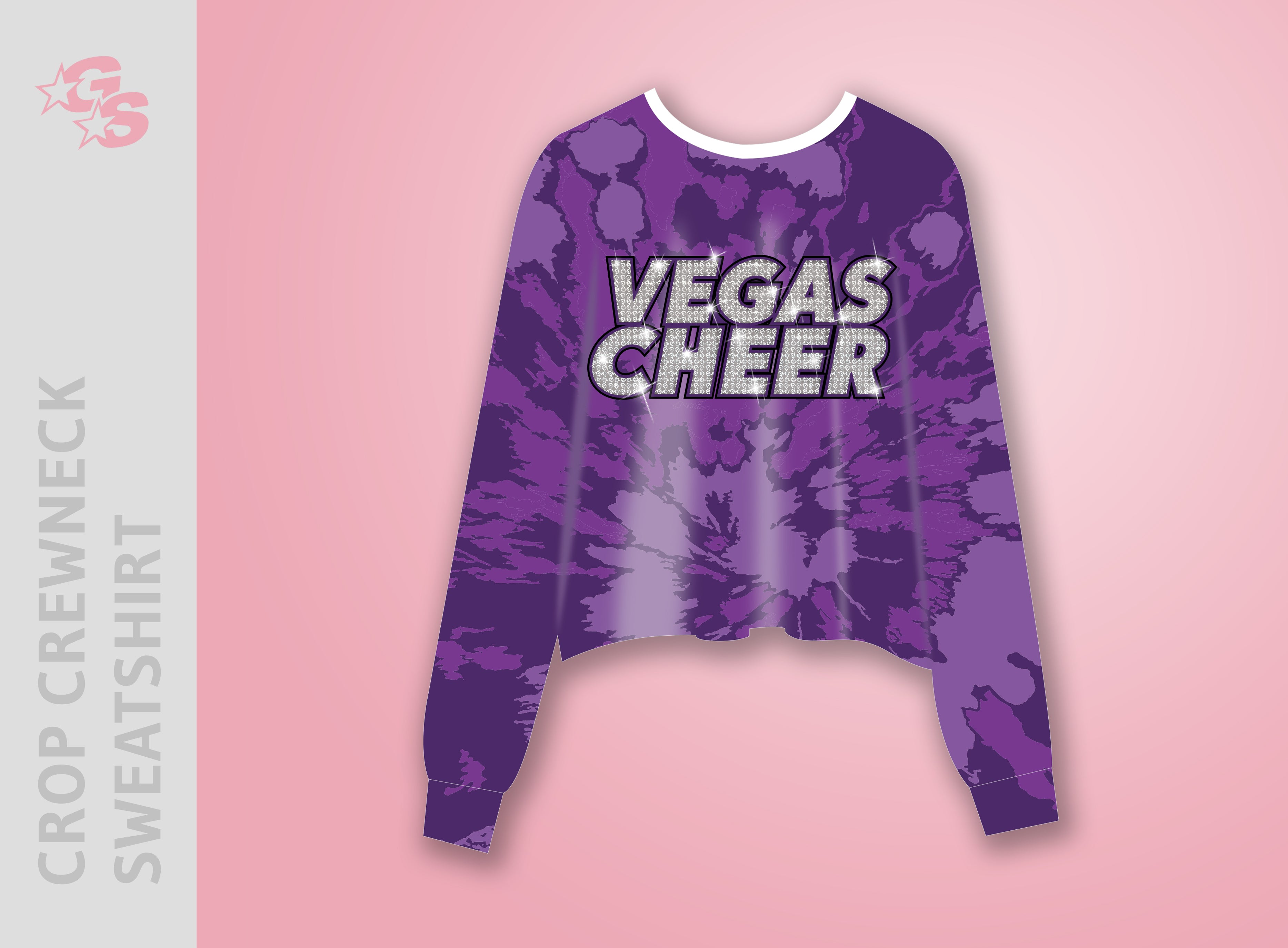 Vegas Cheer Company Crop Crewneck Sweatshirt