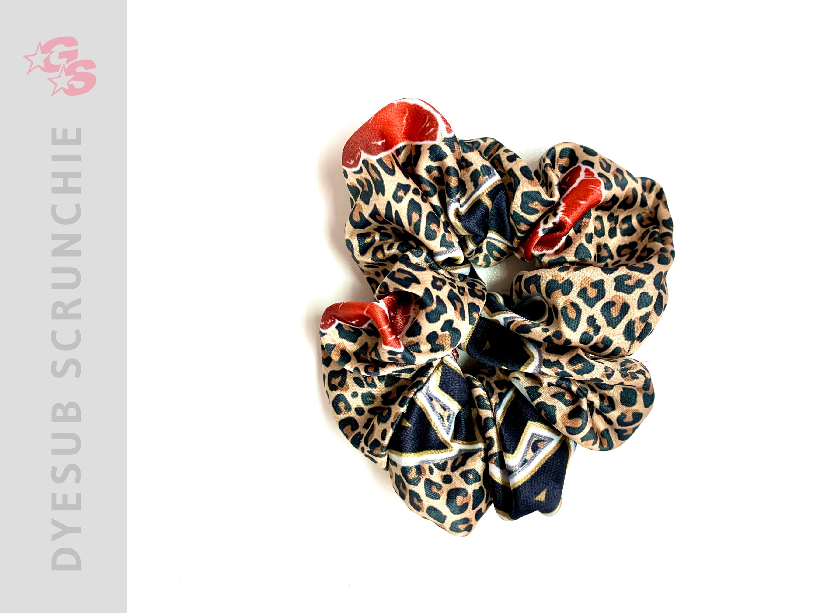 Sublimated Scrunchie with dyesub logo