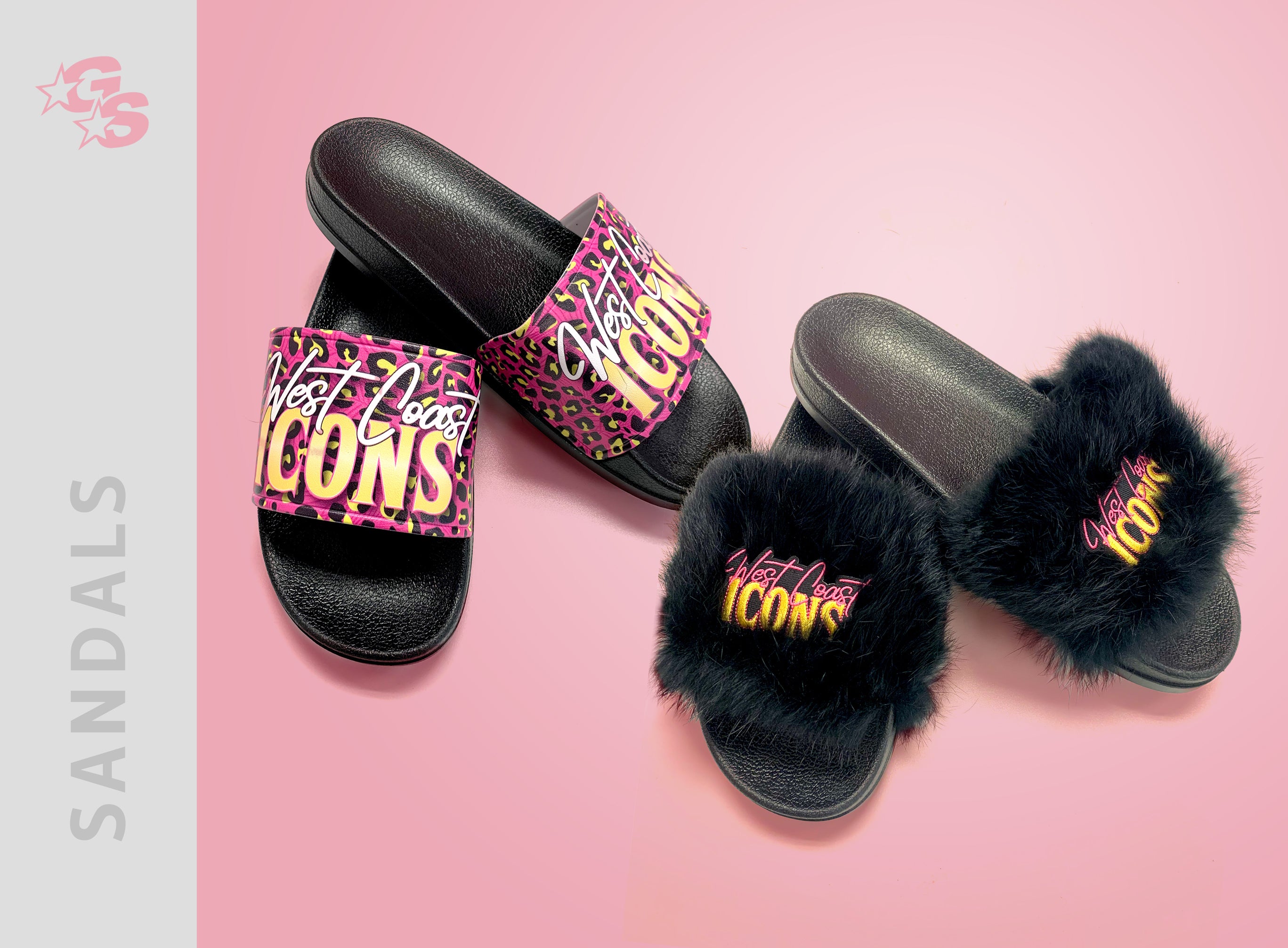 Slide Sandals with dyesub logo