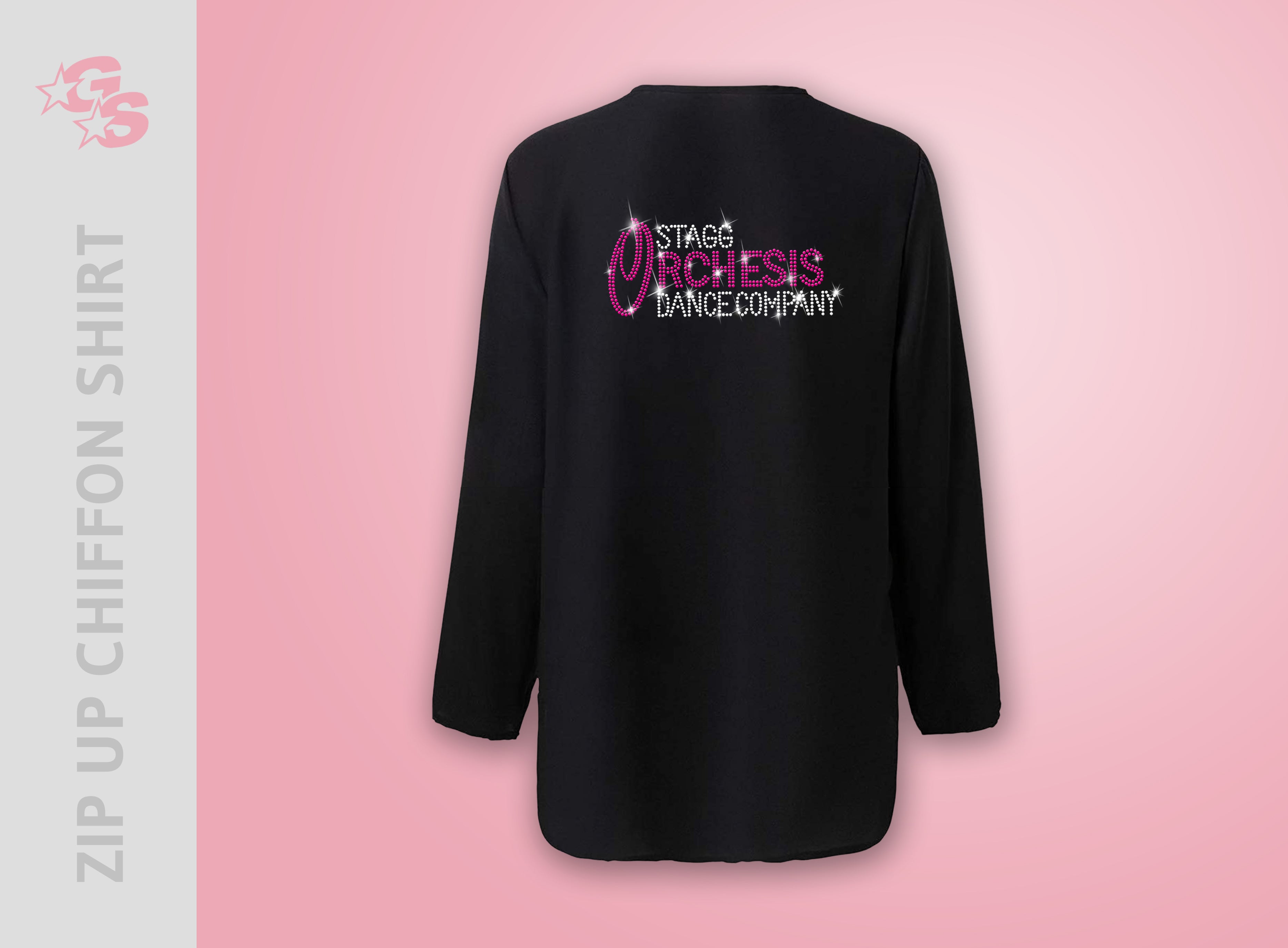 Stagg Orchesis Dance Company Zip Up Chiffon Shirt