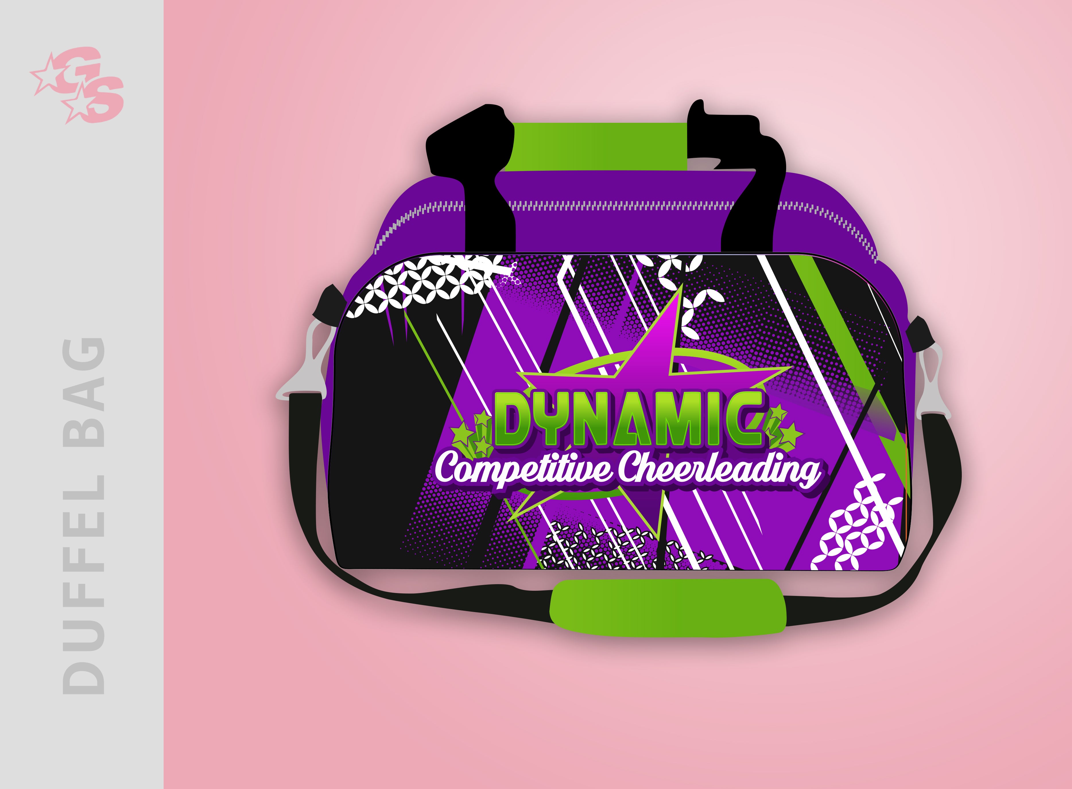 Dynamic Competitive Cheer  Duffel Bag Dyesub Material with Dyesub logo