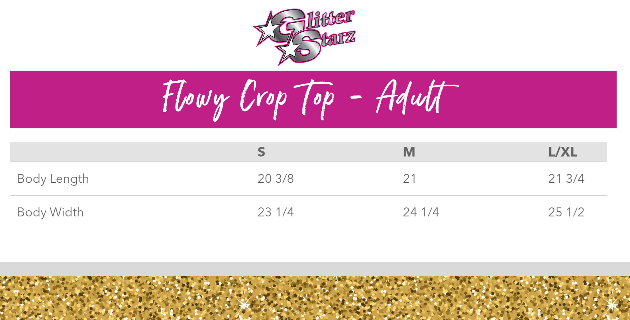 Maggies Dance Academy Flowy Crop Top with Glitter Vinyl logo