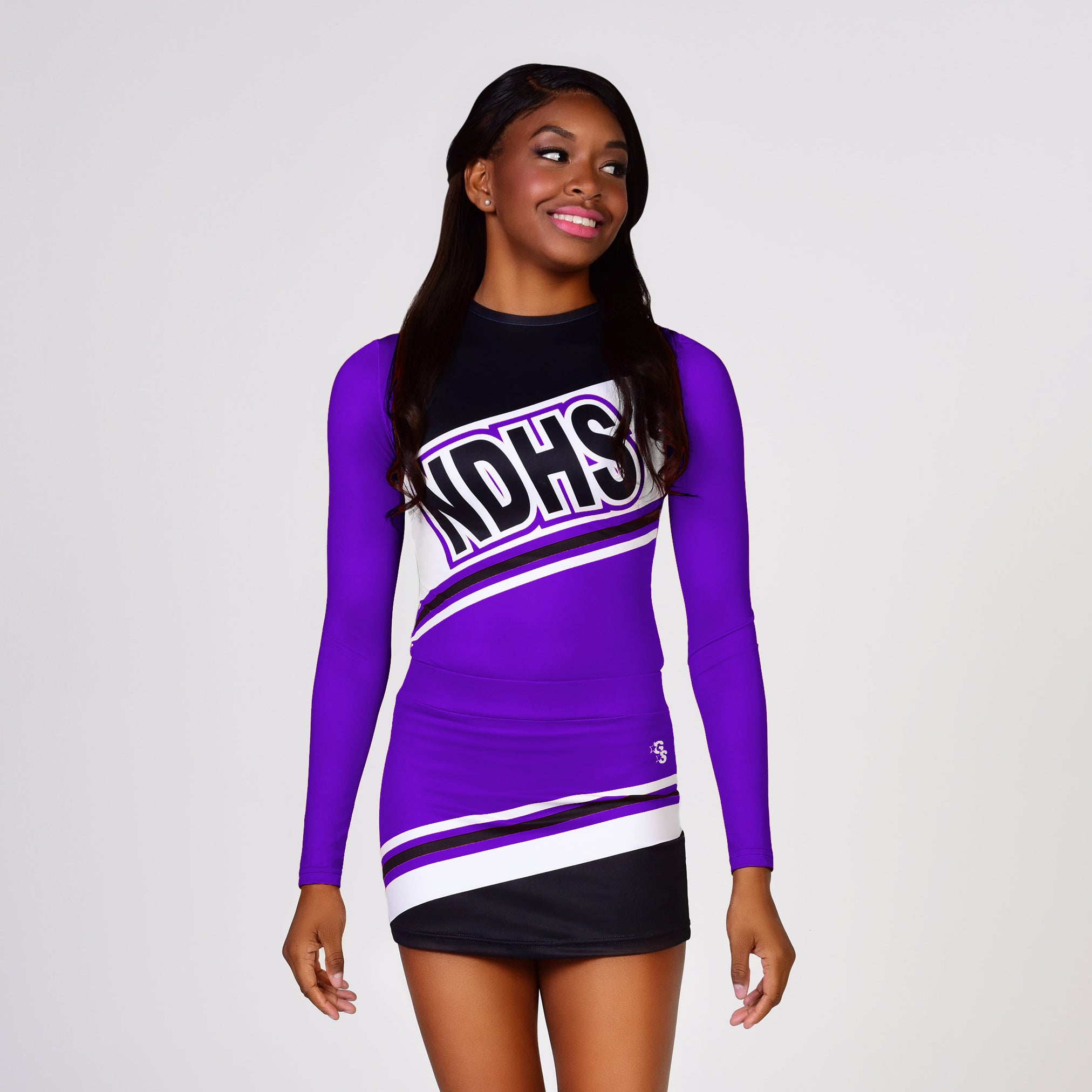 purple cheerleader dress Purple Cheerleader Costume For High School Girls